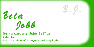 bela jobb business card